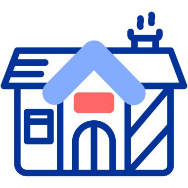 Ev. Web simgesi basit illüstrasyon