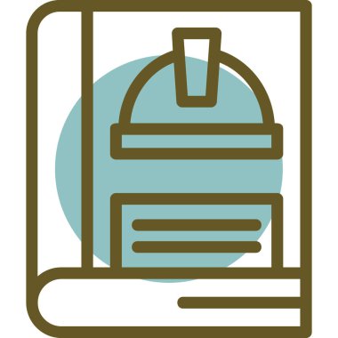 Bir kitap simgesinin vektör illüstrasyonu