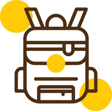 Sırt çantası. Web simgesi basit illüstrasyon