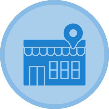 Mağaza. Web simgesi basit illüstrasyon