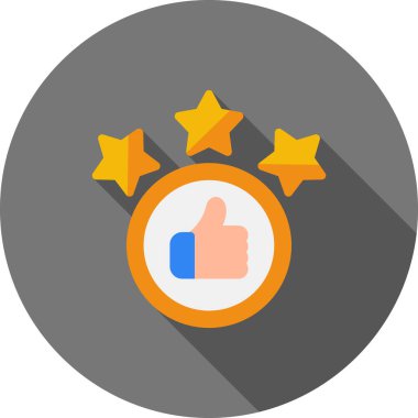 Müşteri derecelendirme vektörü simgesi