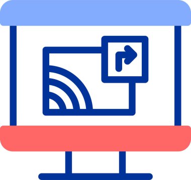 Kablosuz. Web simgesi basit illüstrasyon