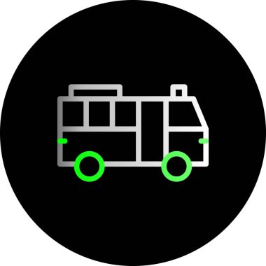 Kamyon Simgesi Moda Biçiminde İzole Arkaplan