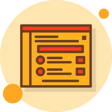 İnternet gelişimi. Web simgesi vektör illüstrasyonu