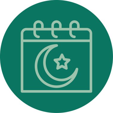 Ramazan Kareem simgesinin vektör illüstrasyonu, İslam kavramı