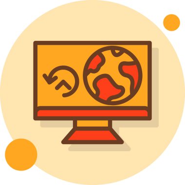 iş yönetimi daire simgesi rozet biçiminde