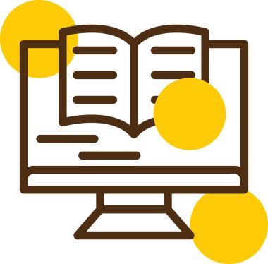 Modern kitap simgesinin vektör illüstrasyonu