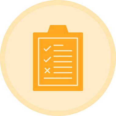 Moda Biçimli İzole Arkaplanda Kontrol Listesi Simgesi