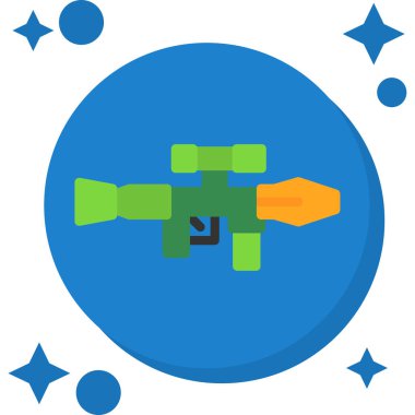 Roket. Web simgesi basit illüstrasyon