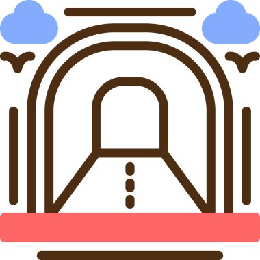 Bir bina simgesinin vektör illüstrasyonu