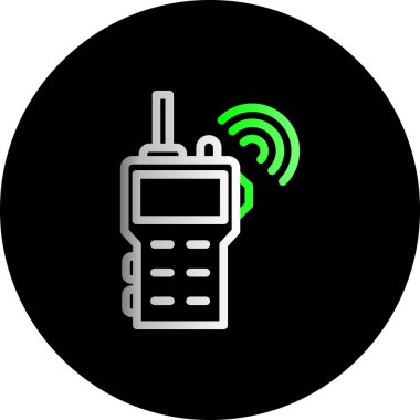 radyo vektörü düz simge