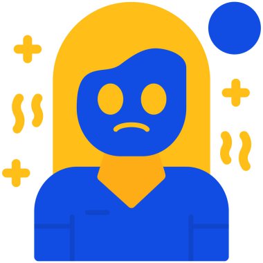 Kadın. Web simgesi basit illüstrasyon