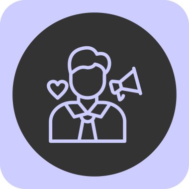 Kalbi olan birinin vektör çizimi