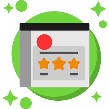 derecelendirme yıldız simge vektör