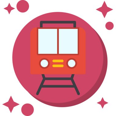 Tren simgesinin vektör illüstrasyonu