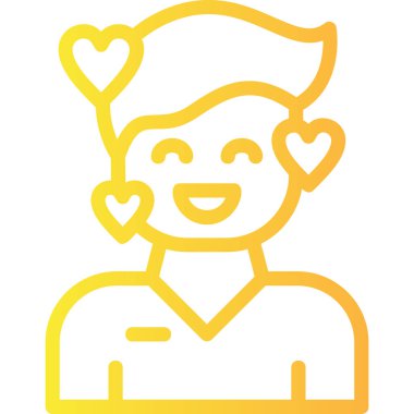 man with heart icon. vector illustration