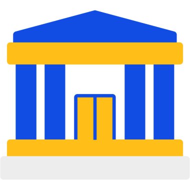 Bina. Web simgesi basit illüstrasyon