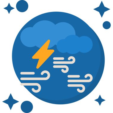 Hava durumu simgesi, vektör illüstrasyonu