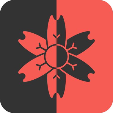 vektör çiçek düz simgesi