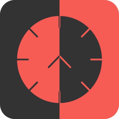 Saat simgesi soyut arka grubunda izole edildi