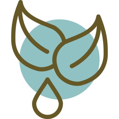 Yaprak ikonu vektör illüstrasyonu