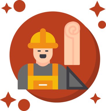 İnşaatçı adam inşaat simgesi