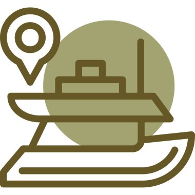 tekne ikonu vektör illüstrasyonu