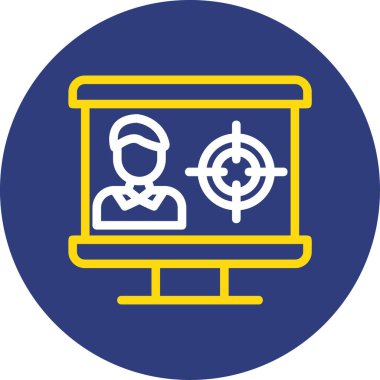 Dizüstü bilgisayarın vektör simgesi, ekranı monitörle izle