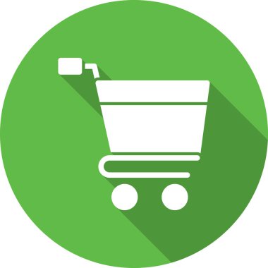 Alışveriş arabası simgesi, vektör illüstrasyonu