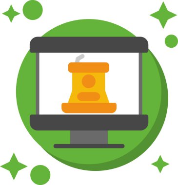 Çevrimiçi ödeme. Web simgesi basit illüstrasyon