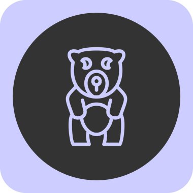 Ayı ağı simgesi. vektör tasarımı