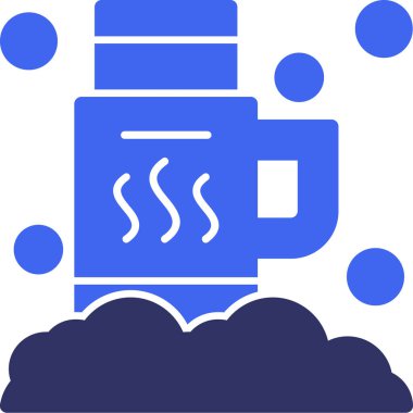 Kahve. Web simgesi basit illüstrasyon