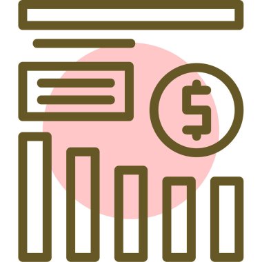 Dolar. Web simgesi basit illüstrasyon