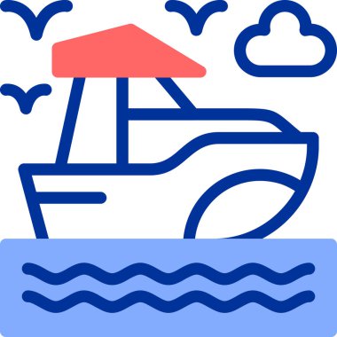 Tekne. Web simgesi basit illüstrasyon