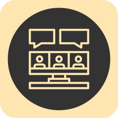 Sohbet simgesinin vektör illüstrasyonu