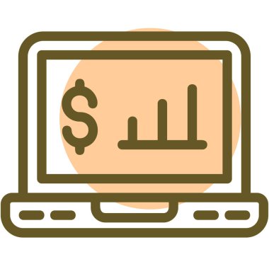 çevrimiçi alışveriş rengi düz simgesi