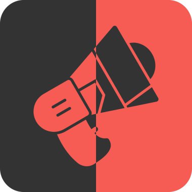 Megafon ikonu vektör illüstrasyonu