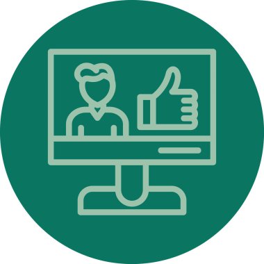 Simge vektör illüstrasyonunu parmakla