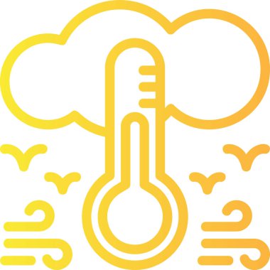 iklim sıcaklığı simgesi ana hatlar biçiminde