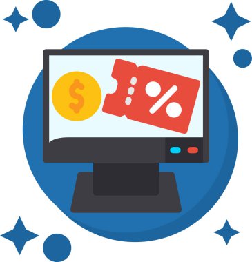 çevrimiçi alışveriş vektörü simgesi