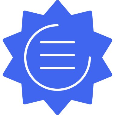 Rozet. Web simgesi basit illüstrasyon