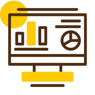 analitik grafik ikon vektör illüstrasyonu
