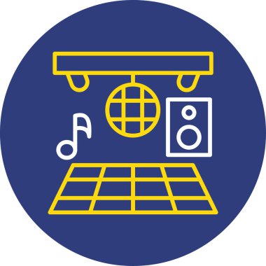 Moda tarzında izole edilmiş müzik simgesi