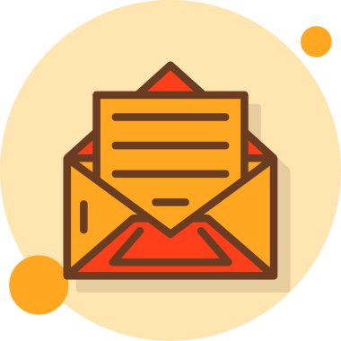 Posta posta simgesi doldurulmuş - taslak biçimi