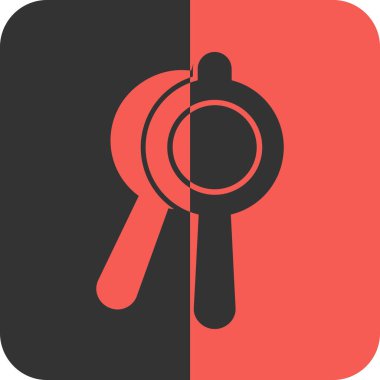 Kırmızı delikte deliği olan anahtarın vektör simgesi.