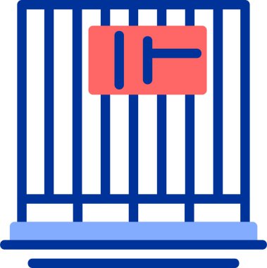 hapishane simgesi, vektör illüstrasyonu basit tasarım