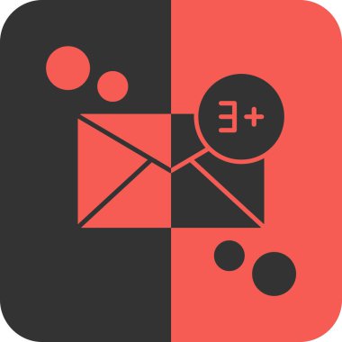 E- posta simgesi trend biçimi izole edilmiş arka grup