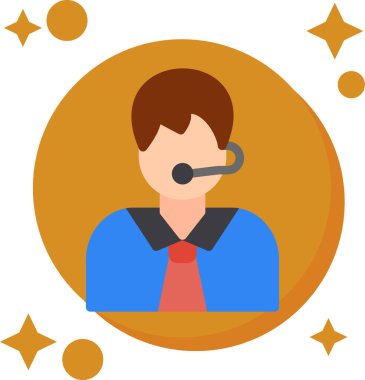 İş adamı simgesi vektör illüstrasyonu