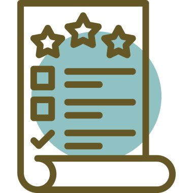 Kontrol listesi. Web simgesi basit illüstrasyon