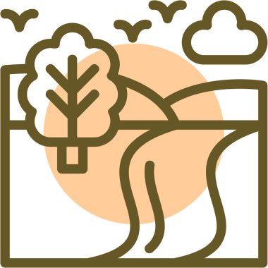 Sonbahar. Web simgesi basit illüstrasyon